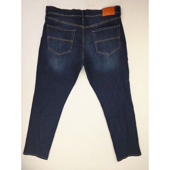 Lucky Brand Size 36X30 Mens 121 Slim Straight Blue Denim 5 Pocket Logo Tag Jeans - Picture 1 of 13